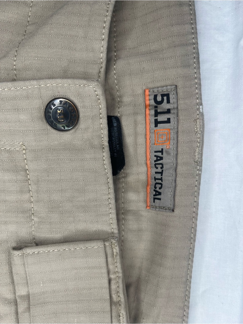 5.11 Tactical Men's Tan Cargo Pants - Picture 4 of 8